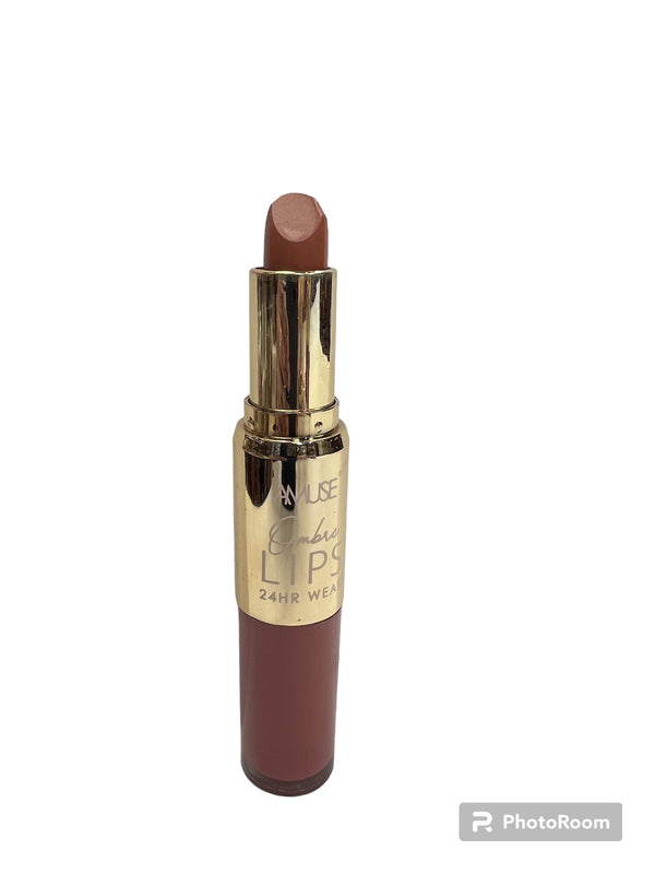 Amuse USA Long Lasting Duo  Mocha Lipstick